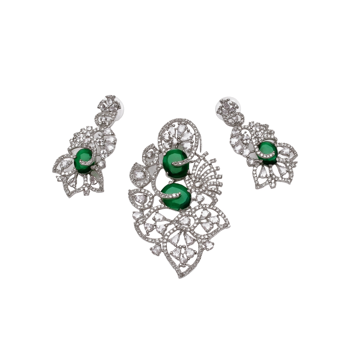 The Silver Aurora Pendant Set